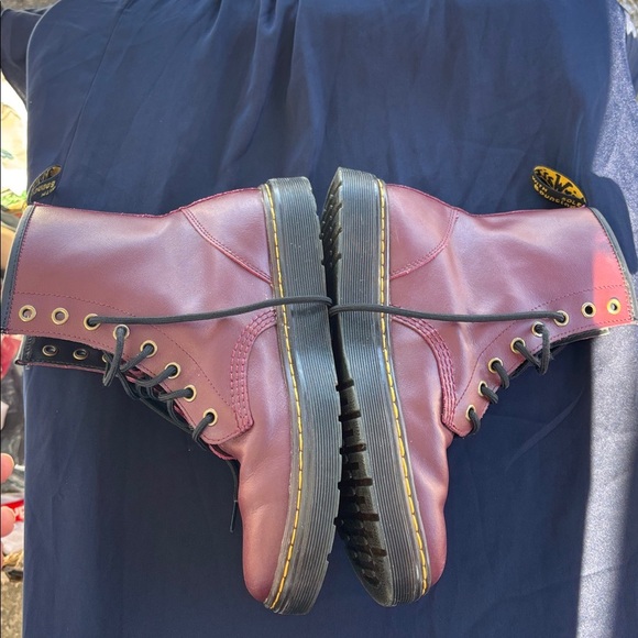 DR. MARTENS Luana Combat Boot Cherry Red BRAND NEW - Picture 4 of 8